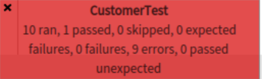 Broken tests